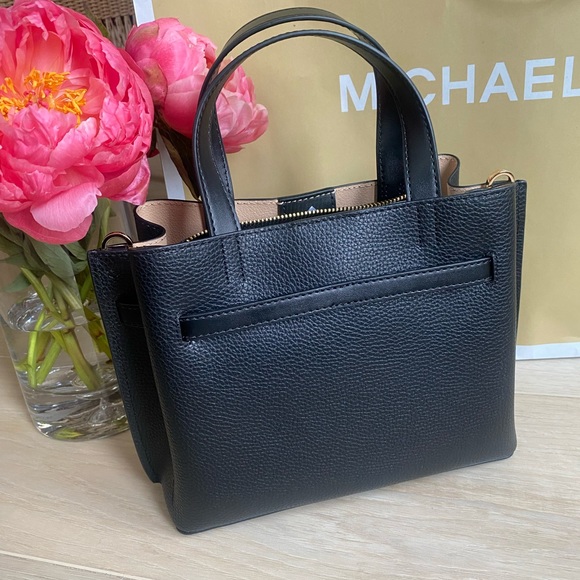 Michael Kors Small Emilia satchel purse bag black - Picture 5 of 10